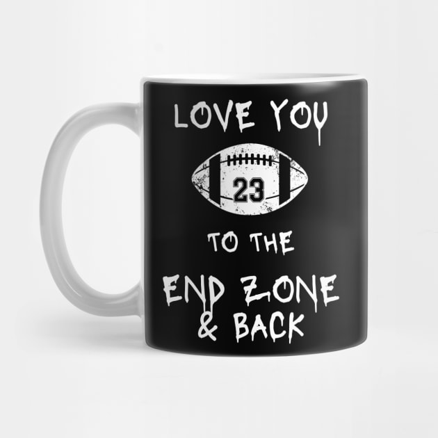 Football Mom Love You To The End Zone & Back by mkhriesat